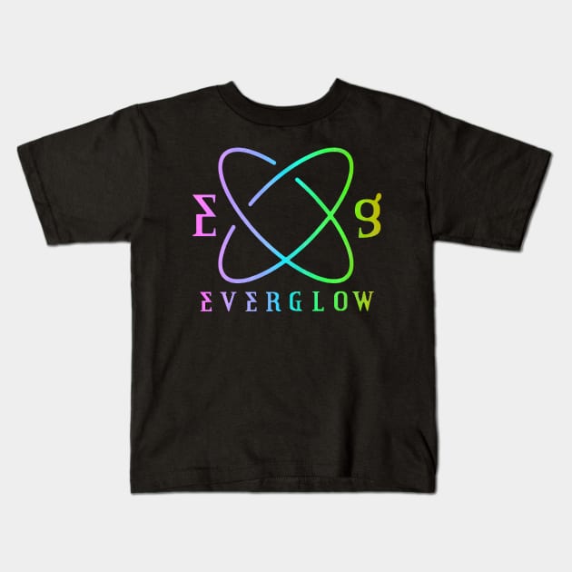 Everglow Logo New Rainbow Kids T-Shirt by hallyupunch